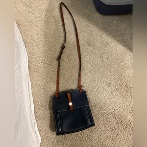 Blue and brown leather Dooney & Bourke purse